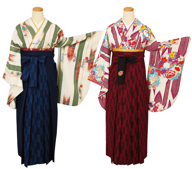 卒業式の袴 袴に合わせる着物はどれがいい 矢絣柄の袴コーディネイト 振袖専門館花舎