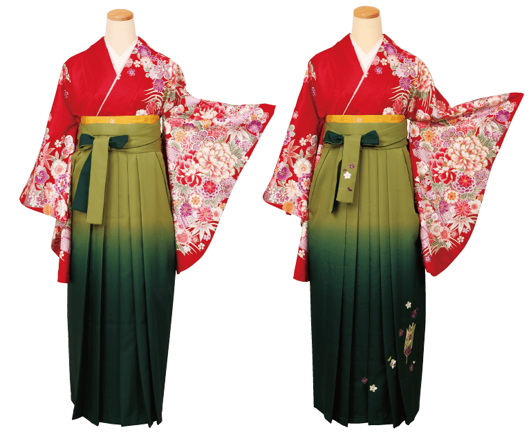 卒業式の袴 袴に合わせる着物はどれがいい グラデーション袴コーデ 振袖専門館花舎